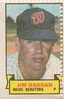 1969 Topps Stamps #NNO Jim Hannan Front