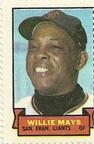 1969 Topps Stamps #NNO Willie Mays Front