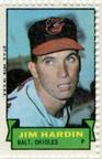 1969 Topps Stamps #NNO Jim Hardin Front