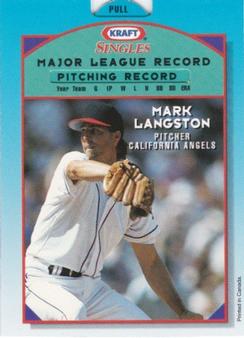 1994 Kraft Singles Superstars #6 Mark Langston Front