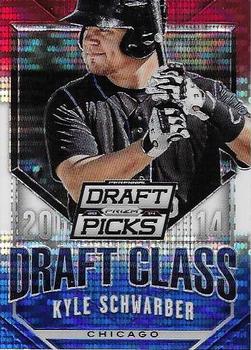 2014 Panini Prizm Perennial Draft Picks - 2014 Draft Class Prizms Red White and Blue #3 Kyle Schwarber Front