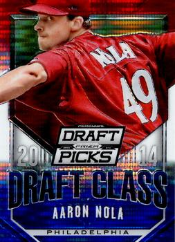 2014 Panini Prizm Perennial Draft Picks - 2014 Draft Class Prizms Red White and Blue #6 Aaron Nola Front
