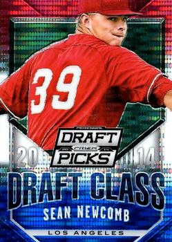 2014 Panini Prizm Perennial Draft Picks - 2014 Draft Class Prizms Red White and Blue #14 Sean Newcomb Front