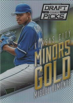 2014 Panini Prizm Perennial Draft Picks - Minors Gold Prizms #25 Miguel Almonte Front