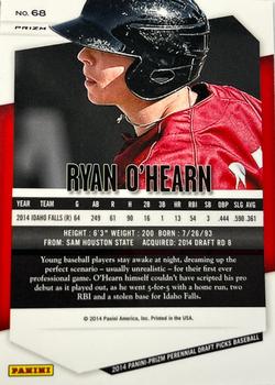 2014 Panini Prizm Perennial Draft Picks - Prizms #68 Ryan O'Hearn Back