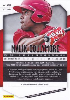 2014 Panini Prizm Perennial Draft Picks - Prizms #85 Malik Collymore Back