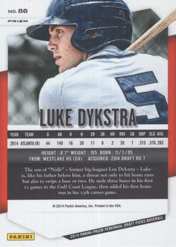 2014 Panini Prizm Perennial Draft Picks - Prizms #88 Luke Dykstra Back
