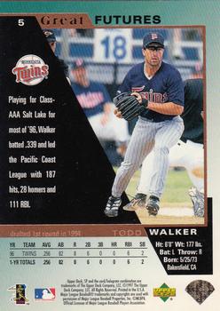 1997 SP #5 Todd Walker Back