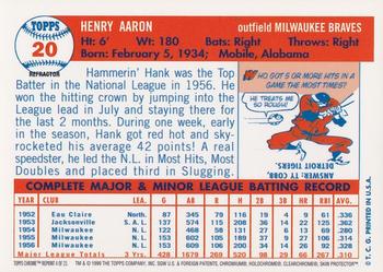 2000 Topps - Hank Aaron Chrome Refractors #4 Hank Aaron Back