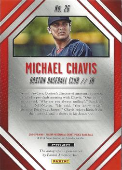2014 Panini Prizm Perennial Draft Picks - Prospect Signatures Prizms #26 Michael Chavis Back