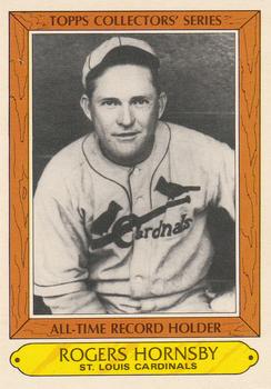 1985 Topps Woolworth All Time Record Holders #18 Rogers Hornsby Front
