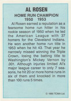 1985 TCMA Home Run Champions #NNO Al Rosen Back