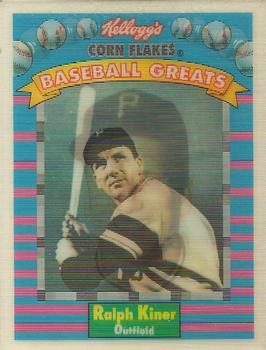 1991 Kellogg's Corn Flakes Baseball Greats #15 Ralph Kiner Front
