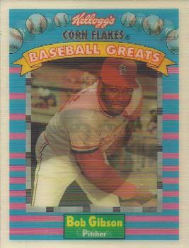 1991 Kellogg's Corn Flakes Baseball Greats #5 Bob Gibson Front
