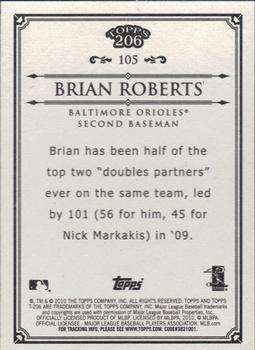 2010 Topps 206 #105 Brian Roberts Back