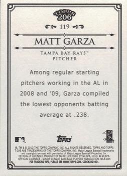 2010 Topps 206 #119 Matt Garza Back