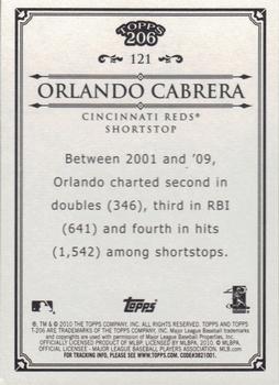 2010 Topps 206 #121 Orlando Cabrera Back