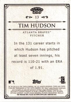 2010 Topps 206 #13 Tim Hudson Back