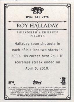 2010 Topps 206 #147 Roy Halladay Back
