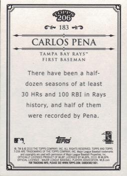 2010 Topps 206 #183 Carlos Pena Back