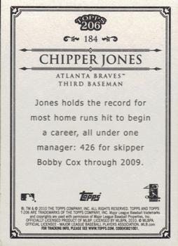 2010 Topps 206 #184 Chipper Jones Back