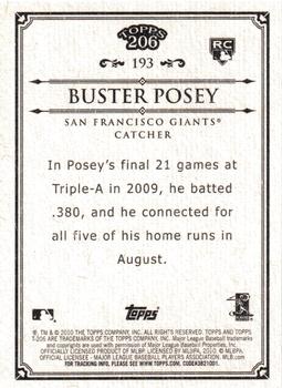 2010 Topps 206 #193 Buster Posey Back