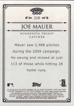 2010 Topps 206 #218 Joe Mauer Back