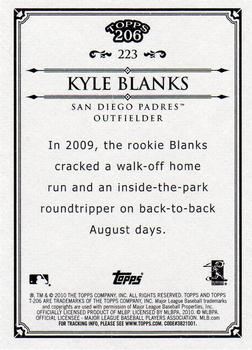2010 Topps 206 #223 Kyle Blanks Back
