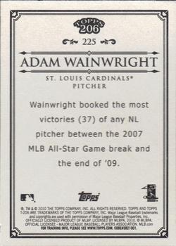 2010 Topps 206 #225 Adam Wainwright Back