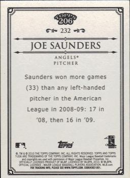 2010 Topps 206 #232 Joe Saunders Back