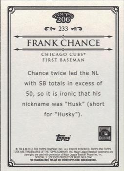 2010 Topps 206 #233 Frank Chance Back