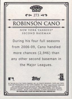 2010 Topps 206 #273 Robinson Cano Back