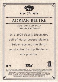 2010 Topps 206 #274 Adrian Beltre Back