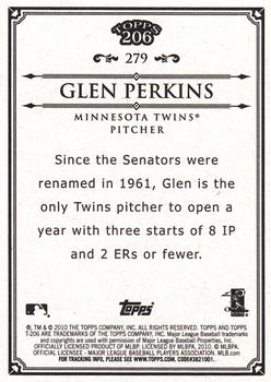 2010 Topps 206 #279 Glen Perkins Back