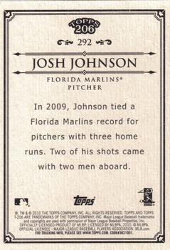 2010 Topps 206 #292 Josh Johnson Back