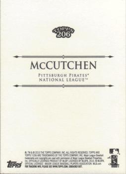 2010 Topps 206 #325 Andrew McCutchen Back