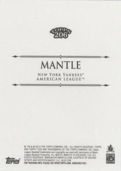2010 Topps 206 #340 Mickey Mantle Back