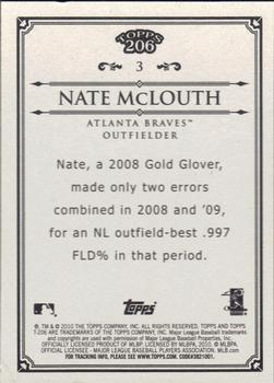 2010 Topps 206 #3 Nate McLouth Back