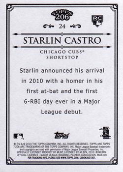 2010 Topps 206 #24 Starlin Castro Back