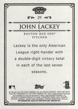 2010 Topps 206 #29 John Lackey Back