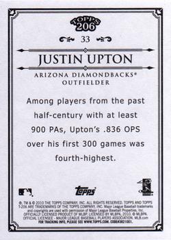 2010 Topps 206 #33 Justin Upton Back