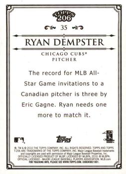 2010 Topps 206 #35 Ryan Dempster Back