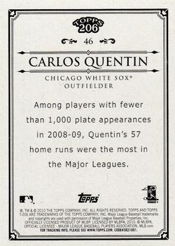2010 Topps 206 #46 Carlos Quentin Back