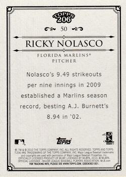 2010 Topps 206 #50 Ricky Nolasco Back