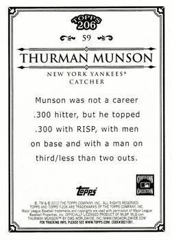 2010 Topps 206 #59 Thurman Munson Back
