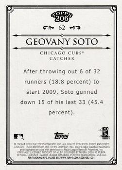 2010 Topps 206 #62 Geovany Soto Back