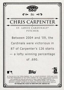 2010 Topps 206 #86 Chris Carpenter Back