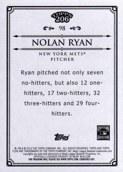 2010 Topps 206 #98 Nolan Ryan Back