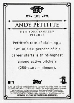 2010 Topps 206 #101 Andy Pettitte Back