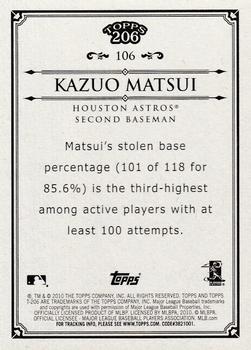 2010 Topps 206 #106 Kazuo Matsui Back